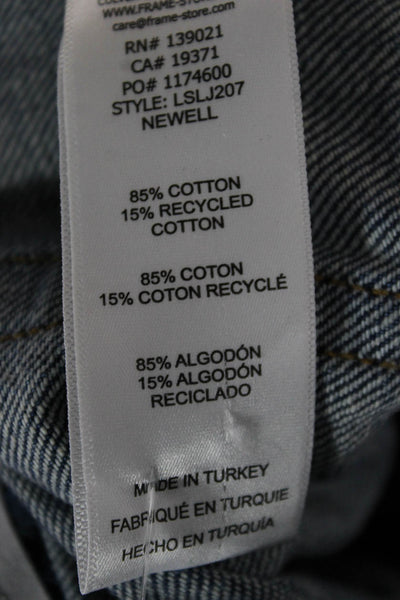 Frame Womens Straight Jeans Blue High Rise Cotton Blend Size 26