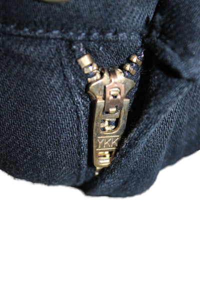 Frame Denim Women Cut-Off Denim Shorts Black Button Size 25