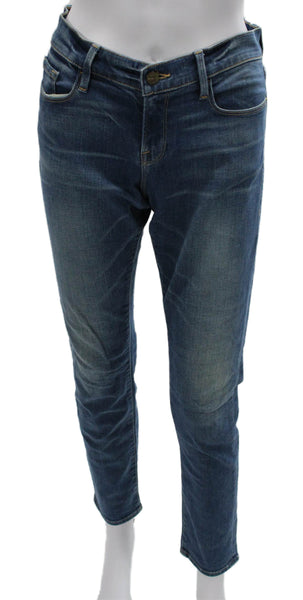 Frame Denim Womens Skinny Blue Jeans Low Rise Inseam 28 Size 26