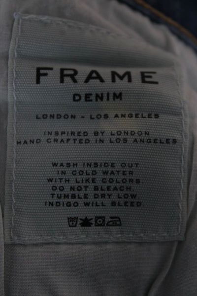 Frame Denim Womens Skinny Blue Jeans Low Rise Inseam 28 Size 26