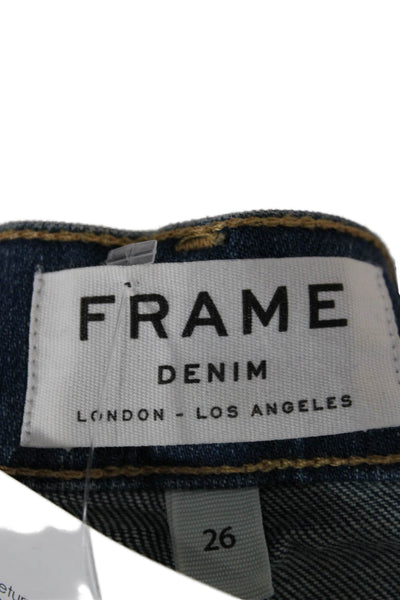 Frame Denim Womens Skinny Blue Jeans Low Rise Inseam 28 Size 26