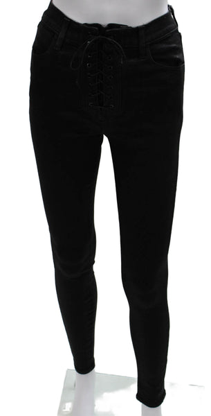 J Brand Women Skinny Black Jeans High Rise Size 26
