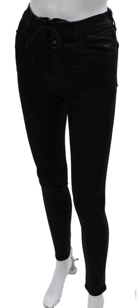 J Brand Women Skinny Black Jeans High Rise Size 26