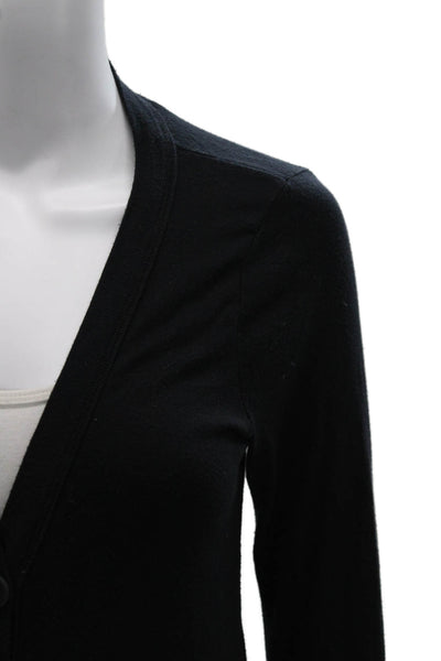 Splendid Womens Cardigan Black V-Neck Long Sleeve 50% Pima Cotton Size S