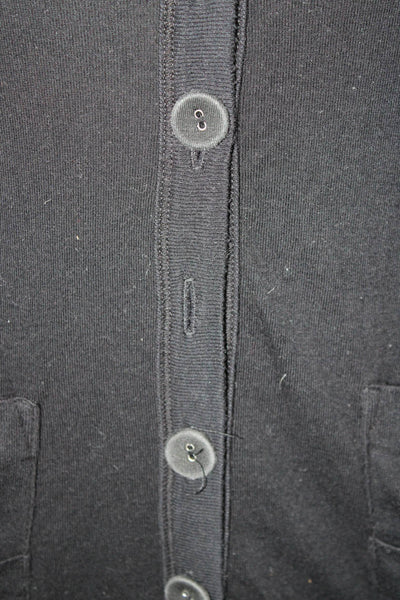 Splendid Womens Cardigan Black V-Neck Long Sleeve 50% Pima Cotton Size S