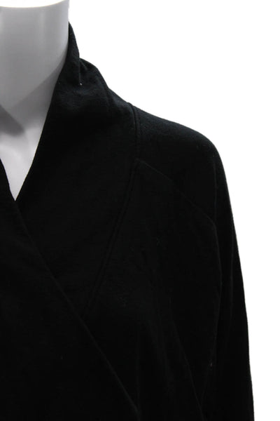 Helmut Lang Womens Wrap Viscose Cowl Neck Long Sleeve Sweater Black Size S