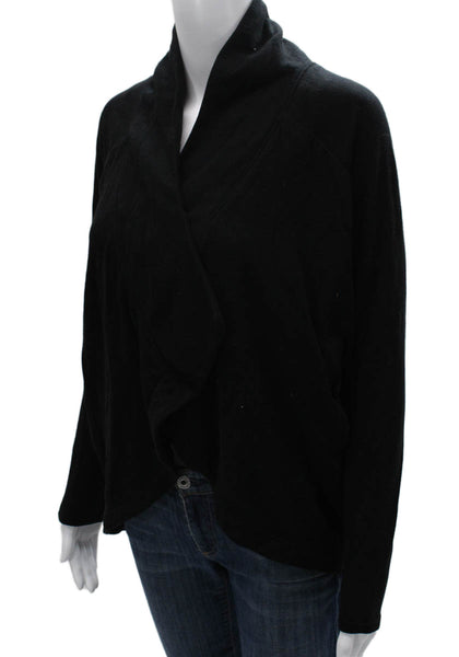 Helmut Lang Womens Wrap Viscose Cowl Neck Long Sleeve Sweater Black Size S