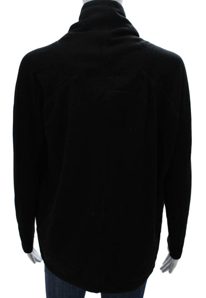 Helmut Lang Womens Wrap Viscose Cowl Neck Long Sleeve Sweater Black Size S