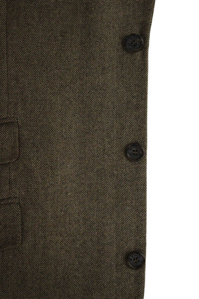 Etro Milano Mens Blazer Brown Herringbone Wool Size 42