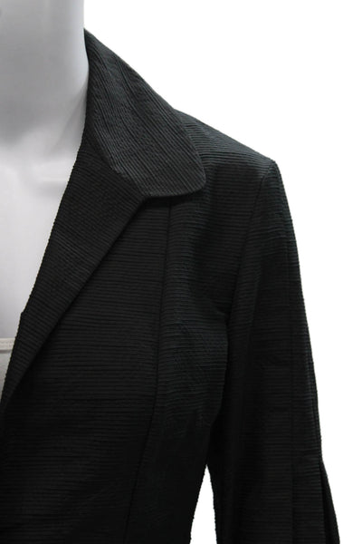 Sam Kori George Womens Black Polyester Blend Blazer Button Closure Size 4