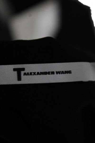 T Alexander Wang Women Silk Camisole Black Square Neck Sleeveless Size 2