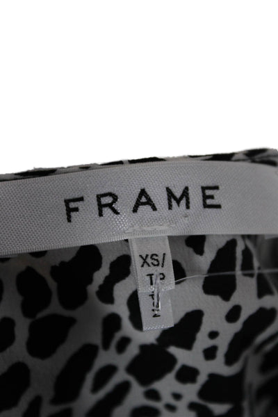 Frame Womens Silk V Neck Animal Print Sleeveless Tank Multicolor Size XS