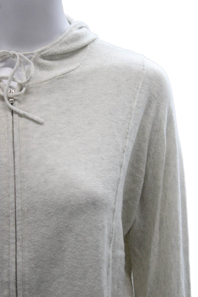 Cotton By Autumn Cashmere Womens Full Zip Hoodie Gray Cotton Size XS