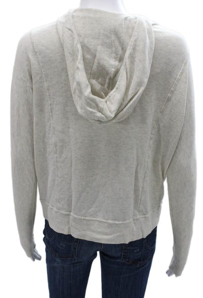 Cotton By Autumn Cashmere Womens Full Zip Hoodie Gray Cotton Size XS