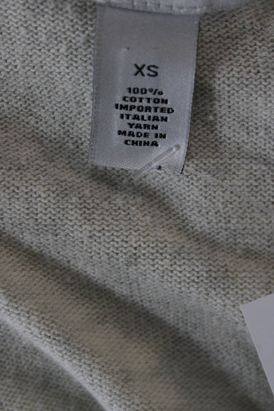 Cotton By Autumn Cashmere Womens Full Zip Hoodie Gray Cotton Size XS