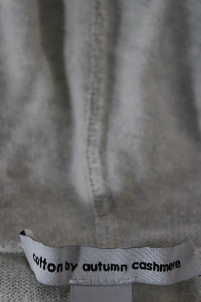 Cotton By Autumn Cashmere Womens Full Zip Hoodie Gray Cotton Size XS