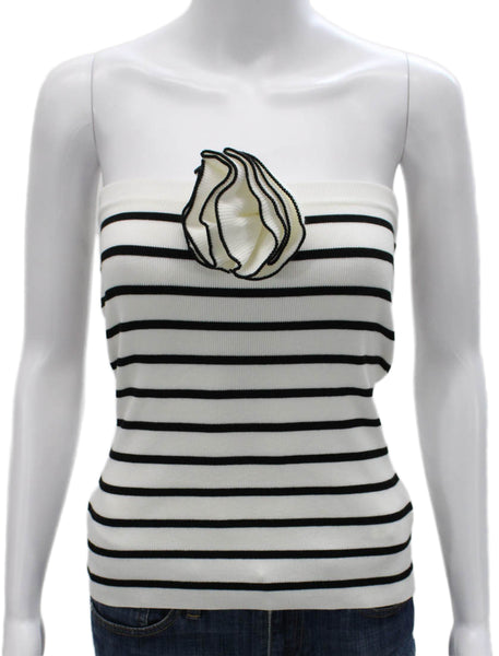 English Factory Women Striped Square Neck Sleeveless Rayon Tank Size XS
