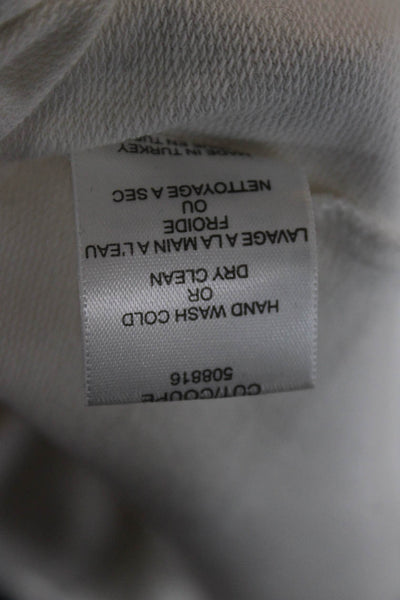 Equipment Femme Womens Cotton Crew Neck Pullover Sweatshirt White Size XS