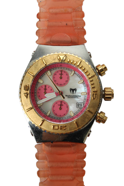 TechnoMarine Womens Two-Tone Cruise CG7 Chronograph Quartz Watch 37mm