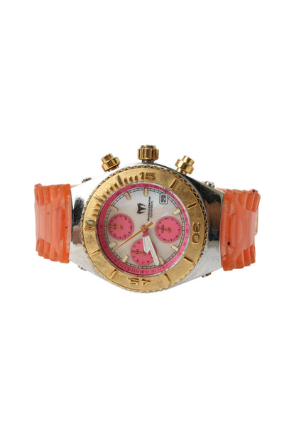 TechnoMarine Womens Two-Tone Cruise CG7 Chronograph Quartz Watch 37mm