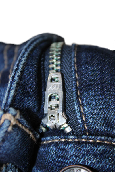 Current/Elliott Women Tapered Jeans Blue Mid Rise Button 28 Inseam Size 31