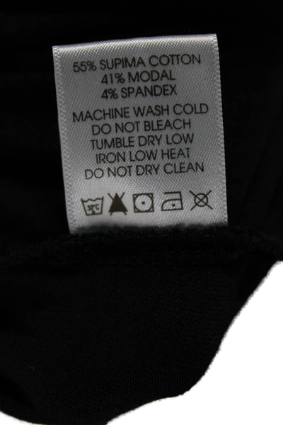 Able Women Maxi Dress Black V-Neck Half Sleeve Supima Cotton Size S