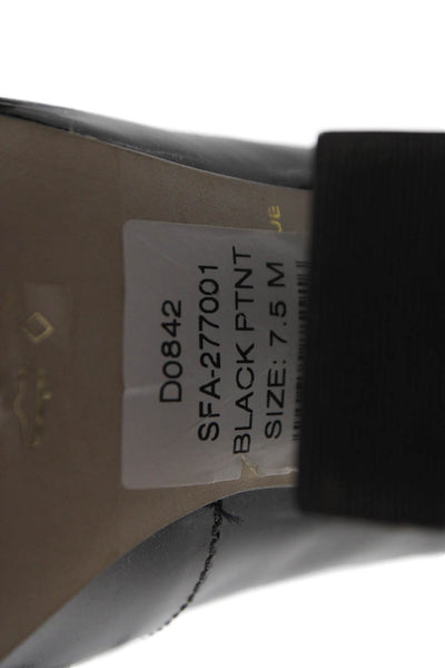 Saks Fifth Avenue Women's Pointed Toe Patent Leather Pumps Black Size 7.5
