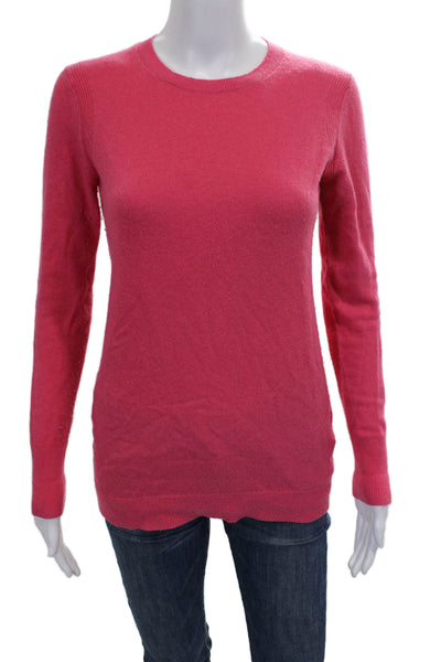 Banana Republic Womens Pink Merino Extra Fine Wool Pullover Sweater Size XS