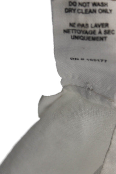 Ulla Johnson Womens White Cotton Shift Dress Long Sleeve Button Size 2