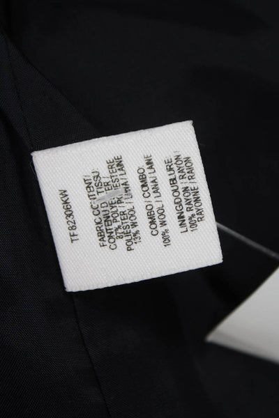 Derek Lam 10 Crosby Women Blue Wool Blend Pea Coat Size 0