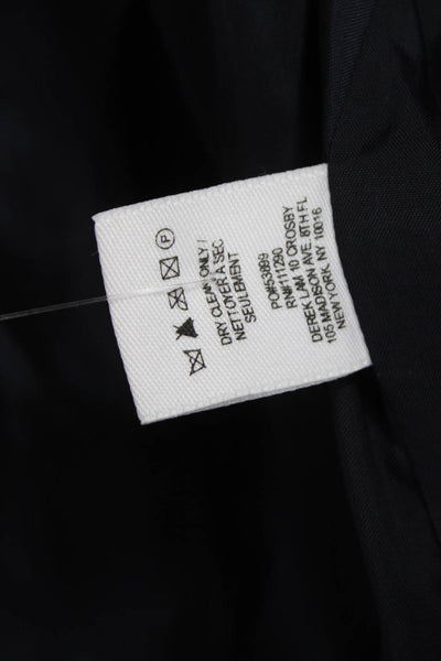 Derek Lam 10 Crosby Women Blue Wool Blend Pea Coat Size 0