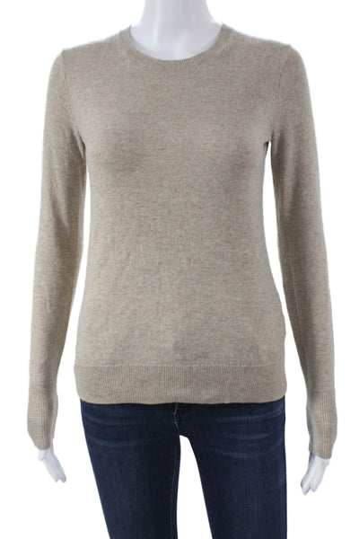 Everlane Womens Petite Cashmere Sweater Beige Pullover Size XS