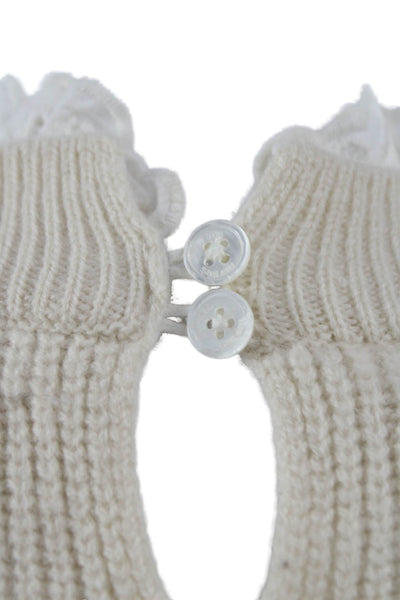 Sea New York Womens Ivory Wool Mock Neck Pullover Sweater Long Sleeve Size XS