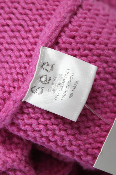 Sea New York Women Pink Wool Crew Neck Pullover Sweater Long Sleeve Size XS
