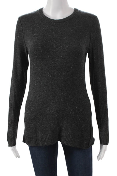Autumn Cashmere Womens Gray Cashmere Crew Neck Pullover Long Sleeve Size M