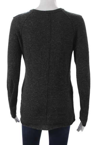 Autumn Cashmere Womens Gray Cashmere Crew Neck Pullover Long Sleeve Size M