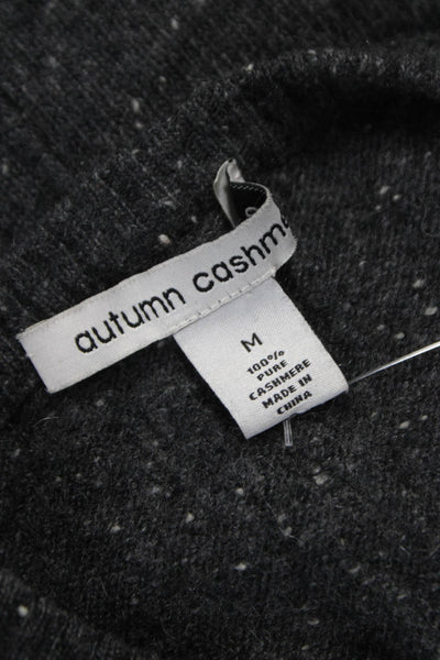 Autumn Cashmere Womens Gray Cashmere Crew Neck Pullover Long Sleeve Size M