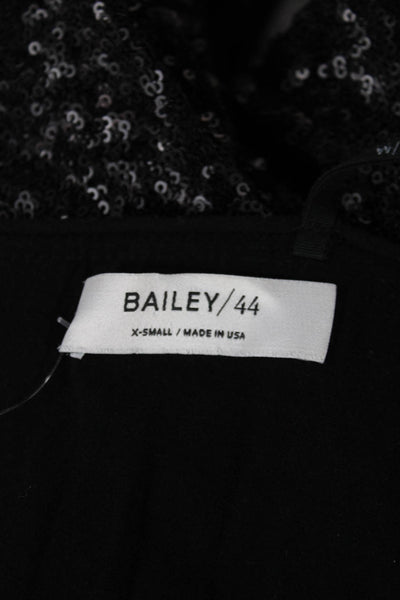 Bailey 44 Womens Bodycon Dress Black Strapless Short Nylon Zip Size XS