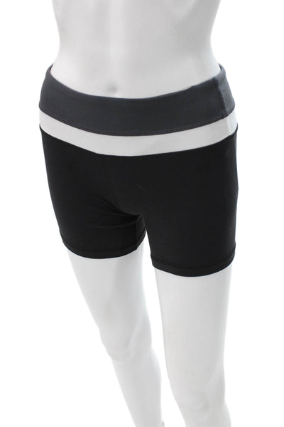 Lululemon Womens Athletic Shorts Black Colorblock Polyester Size 4