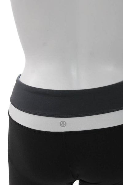 Lululemon Womens Athletic Shorts Black Colorblock Polyester Size 4