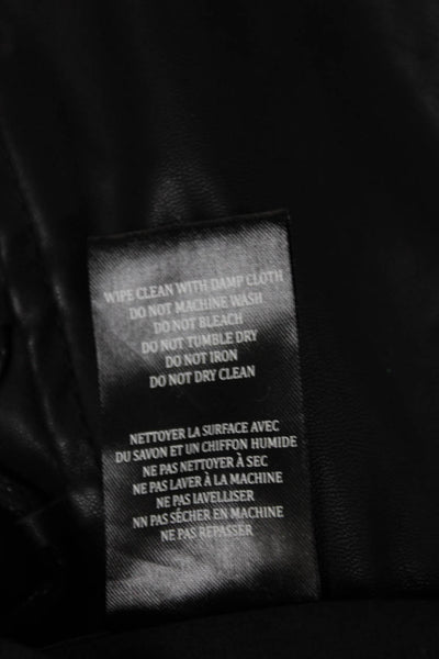 BLANKNYC Womens Black Leather Cropped Pants Size 25