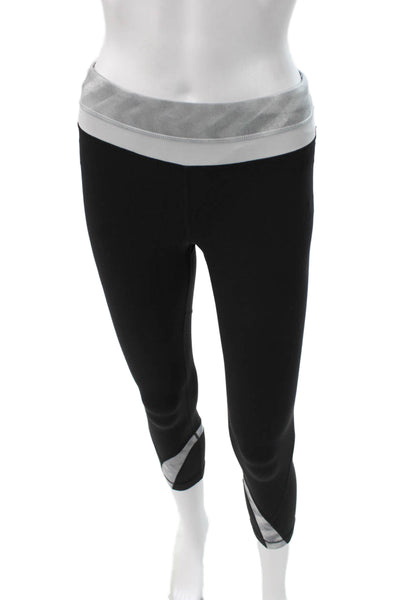 Lululemon Womens Capri Leggings Black Polyester Colorblock Fall Size 4