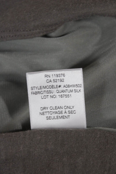Helmut Lang Womens Silk One Shoulder Sleeveless Tunic Blouse Gray Size S