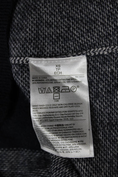 Banana Republic Womens Merino Wool Striped Crew Neck Sweater Blue Size XS