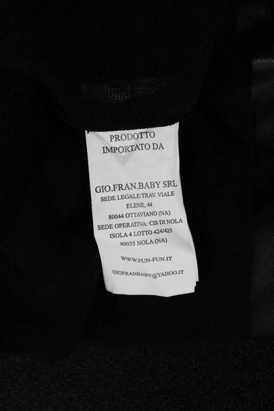 Fun and Fun Womens Basic Faux Leather Striped Black Jacket Size S