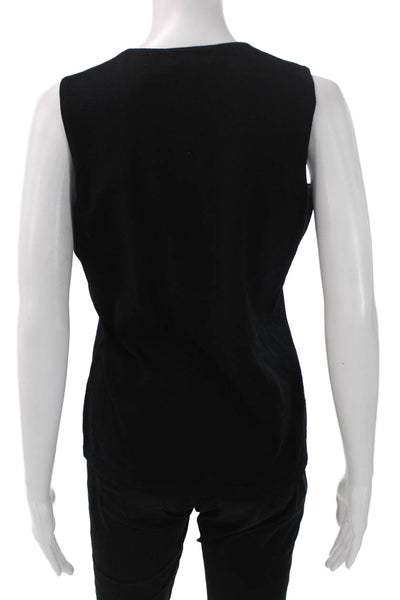 J Envie Women Basic Viscose Black Sleeveless Crew Neck Tank Size XS