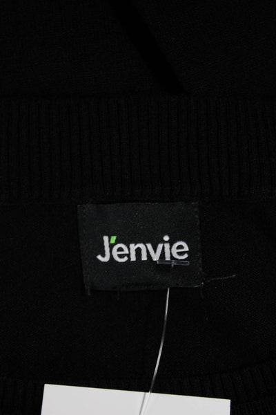 J Envie Women Basic T-Shirt Black Viscose Crew Neck Short Sleeve Size XL