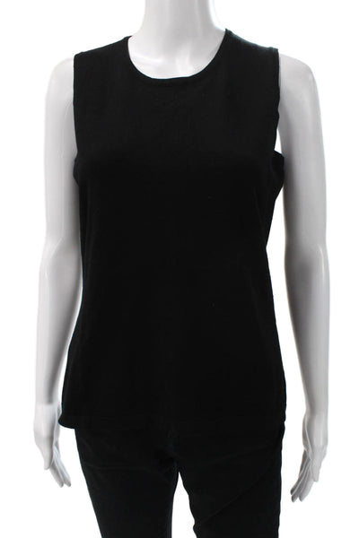 J Envie Womens Basic Black Viscose Round Neck Sleeveless Tank Top Size XS