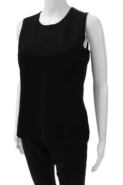 J Envie Womens Basic Black Viscose Round Neck Sleeveless Tank Top Size XS