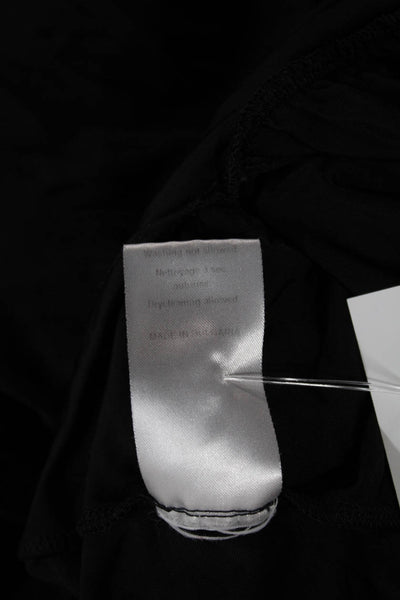 Paco Rabanne Women Maxi Dress Black Short Sleeve Viscose Size 40